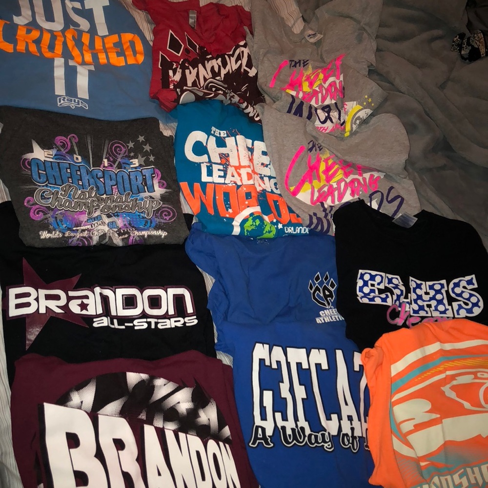 LOT OF CHEER TSHIRTS (12 total)